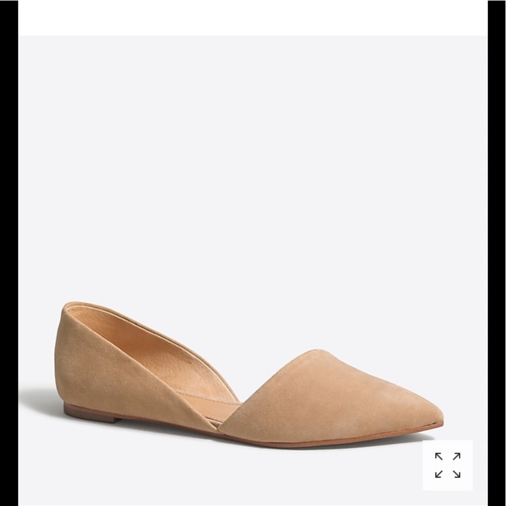 JCrew Zoe suede d'Orsay flats